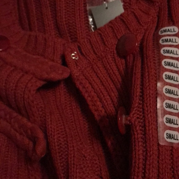 Heather B Small Red sweater jacket with flare 🍒 - Picture 5 of 5